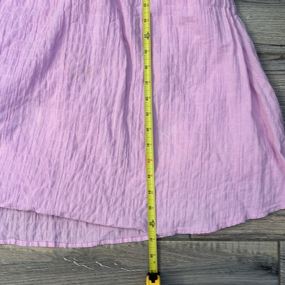 J.Crew Women's Purple Pink Flutter Sleeve Fit & Flare Gauze Cotton Dress Medium - Picture 8 of 12